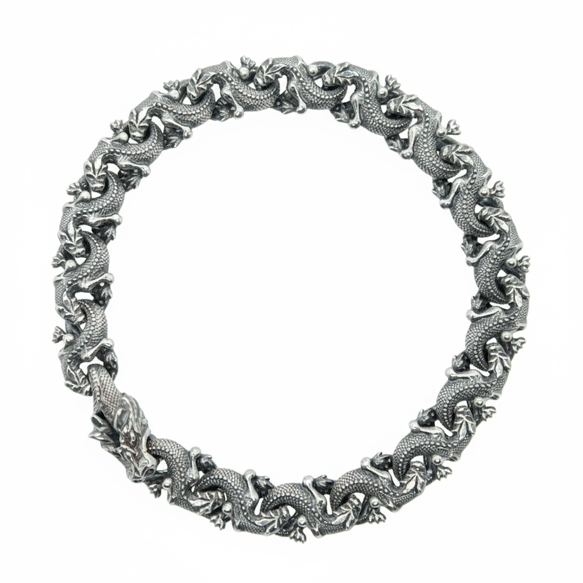 Серебряный браслет «Драконы»